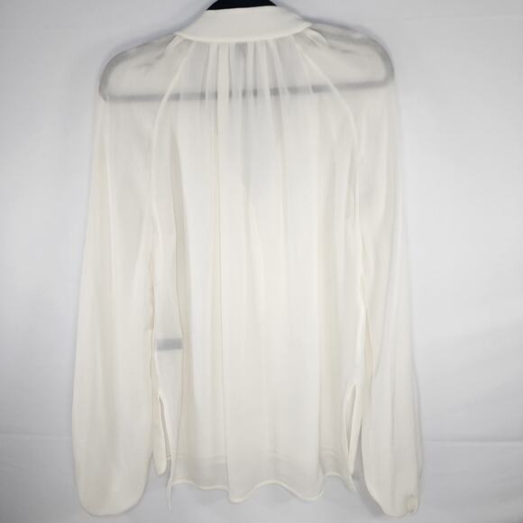 NWOT Rachel Roy Silk Flowy Blouse Long Sleeve - Picture 3 of 8